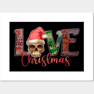 christmas vibes skeleton skull Posters and Art